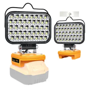 108w Fiihio 768510996601 Led Work Light For Dewalt 20v Battery 5400lm Flashlight Portable Flood L