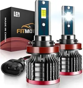 061-lh Fitmotors H11/h8/h9 Led Bulbs 80w 16000 Lumens Bright 6500k Cool White Fog Light Ha