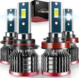 064-lh Fitmotors H11/h8/h9 9005/hb3 Led Bulbs 160w 32000 Lumens Bright 6500k Cool White Fo