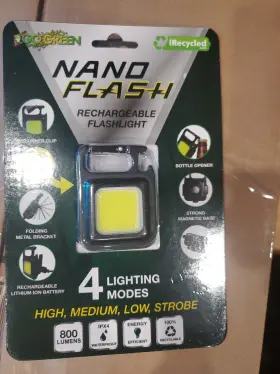 Flash 815333010295 Go Green Inch Nano Rechargeable Flashlight Ggnanoflash