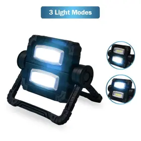 F-sh-gemcob-20w Flipo Gemini Dual Cob Work Light 2000 Lumen Portable Battery Operated Led Lamp
