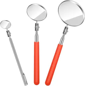 Flutesan 313032045087 3 Pieces Telescoping Inspection Mirror Adjustable Observe Round Telesco