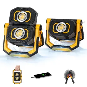 Ft-vs20002cy Forto Rechargeable Work Light 2000lm 2 Cob Portable Flood 8 Modes Waterpro