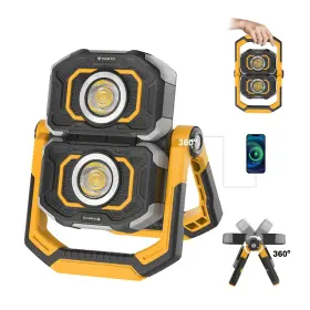 Ft-vs2000y Forto Rechargeable Work Light 2000lm 2 Cob Portable Flood 8 Modes Wat