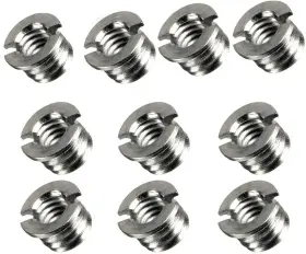 Sr10 Fotasy 10 Packs Stainless Steel 3/8 Inch To 1/4 Reducer Bushing Convert Silver