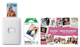 600024741 Fujifilm Instax Mini Link 2 Smartphone Printer Bundle 2025 Clay White