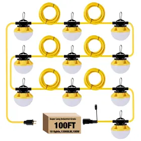 H5-4s-100w G Gjia 100ft Construction String Lights Ip65 Waterproof Etl Certified Led St