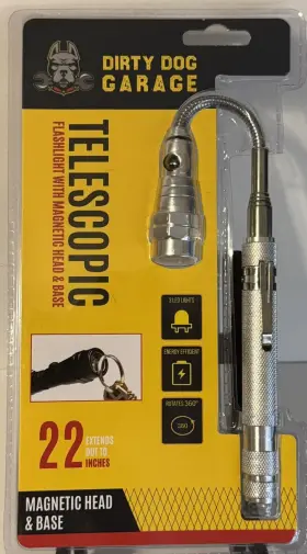 Garage By Nifty 810025442682 Dirty Dog 22 Inch Telescopic Flashlight With Magnetic Head And Base New Sealed