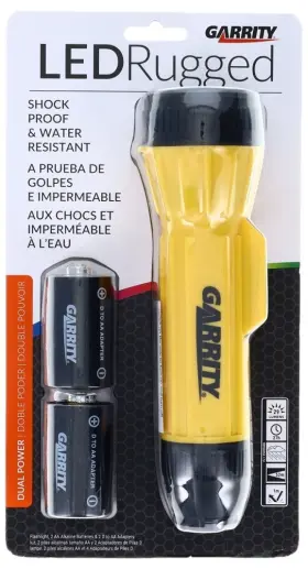 60140 Garrity Led Light Rugged Flashlight - Water Resistant Shock Proof