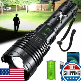 Gehavin B09ypz65w1 Rechargeable Led Flashlights 100000 High Lumenssuper Bright Flashlight
