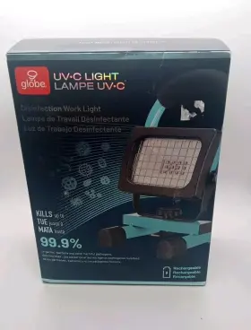 66466 Globe Electric Disinfection Work Light Uv-c Rechargeable New Sealed
