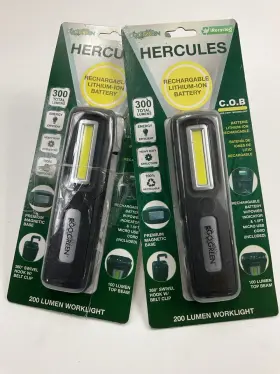 Gg-hercules-2 Go Green 2 Hercules Cob Led Worklight Flashlight 200 Lumens Usb Rechargeable