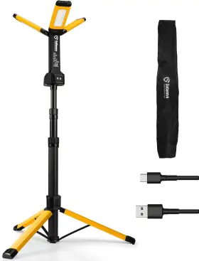 Gogonova 445038888863 Rechargeable Work Light With Stand Cordless Triple Led Lamps
