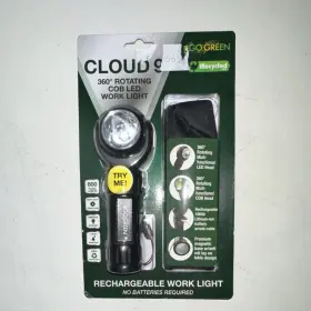 Gg-cloud9 Gogreen Led Worklight 800 Lumens Rechargeable 360 Rotating Cordless Black