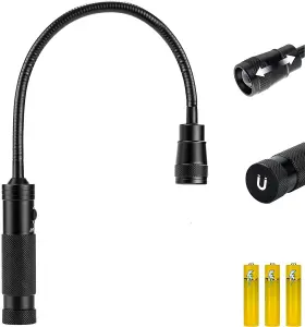 Golightonlyus 313089012001 Led Work Light 500 Lumen Gooseneck Flashlight With Magnetic Base Zoomable