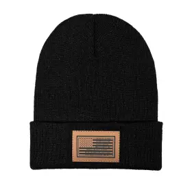 Goodnhappy 382372029164 Faith Over Fear Beanie With Leather Hat For Men Women Gifts Dad Kn