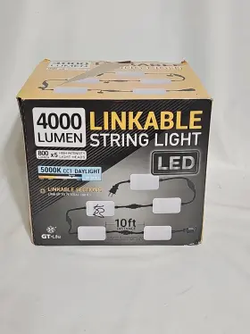 Gt-420cp Gt Lite 854904008095 Gt-lite 5-head 50 Ft. 4000-lumen Led Linkable String Light Adjustable Head 420cp