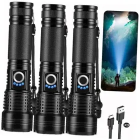 M085-3p Guangzhouzhuozhunazhituzikejiyouxiangongsi Rechargeable Flashlights High Lumens Packs 99 000 Super Bright Led 3