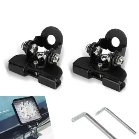 Oilmpn2 Gunroil 2 Pcs Car Hood Light Bar Fixing Bracket Waterproof Adjustable Spotlight Led