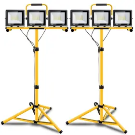 Guwell 727376180524 22000 Lumen Work Lights With Stand 3 Adjustable Head Led Light Ad