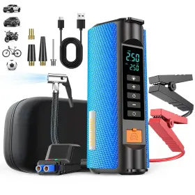 Hny-ts03 Haoninyue Jump Starter With Air Compressor 2500a Car Battery 12v Boost