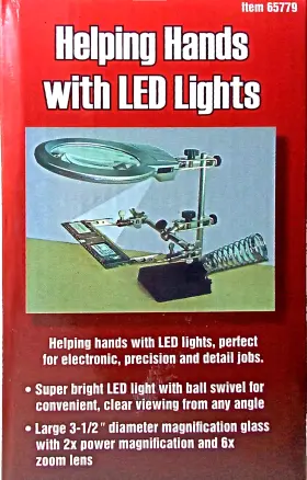 Harbor Freight 792363657792 Helping Hands With Led Lights For Electronics Soldering And Detail Work