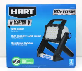 Hpwl02 Hart 810022397923 20-volt Hybrid Led Site Light 1 800 Lumens Hpwl02. Brand New