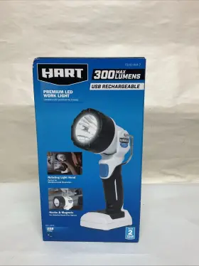 Hart 850026231311 New Rechargeable Handheld Spot Work Light With Rotating Head Magnetic Base