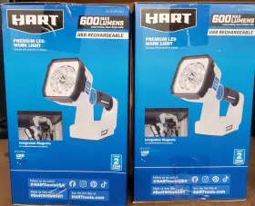Hart 850026231649 Led Work Light 600 Lumen Two Pack
