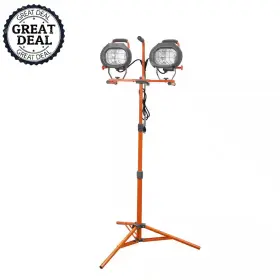 Hdx 445035246208 1200-watt Halogen Tripod Work Light Portable Sled Swivel Adjustment Knob Durable