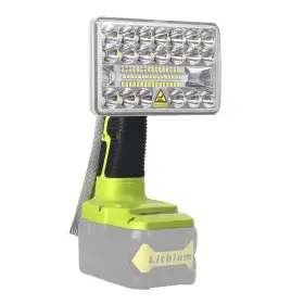 Hiesuan 789219304481 Work Light For Ryobi 18v Battery Flashlight 2000lm Led Flood Outd