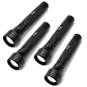 Hilngav B0f38h77zh 4 Pack Heavy Duty 2-cell D Battery Led Big Flashlights Zoomable Single