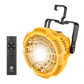 Hipoke 789219306171 Portable Camping Fan With 9w Led Lantern Compatible Dewalt 20v Li-ion B
