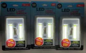 Hitt He0209 3 Pack Led Portable Light 200 Lumen Cordless Battery Powered