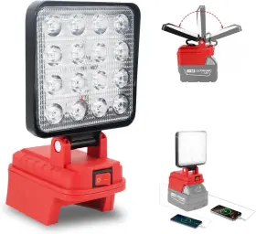 5400 Hnndlra 313044035021 Cordless Led Work Light Compatible With Milwaukee M18 Battery Lumens F