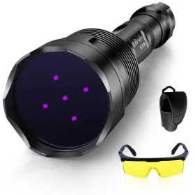 B0cyl15rc7 Home Safety Black Light Uv Flashlight 5leds 50w Powerful Blacklight