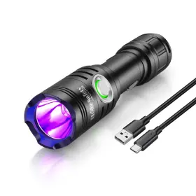 B0d9prf342 Home Safety 1702 395nm Uv Flashlightusb -c Rechargeablemini Blacklight Portable