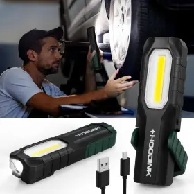 Yl1747 Hoodink Rechargeable Led Work Light With Magnetic Base Portable Flashlight Clip