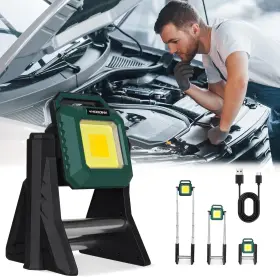 Yl3097 Hoodink Portable Rechargeable Led Work Light Stand 8 Modes Outdoor Construction Floo
