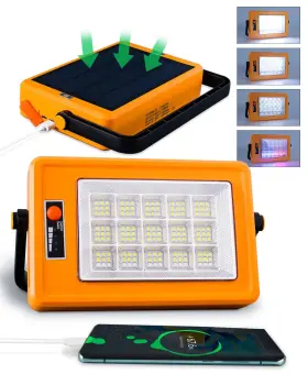 Mw-48 Horenom Solar Rechargeable Work Light - Portable Led Camping Lamp With Stand Flood L
