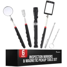 Tim-bk-06pc Houseables Telescoping Magnetic Pickup Tool Inspection Mirror Multi-pack