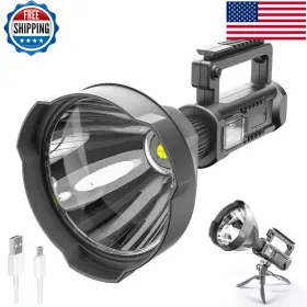 Hunting Friends B08rzchx68 Super Bright Rechargeable Spotlight Handheld Tactical