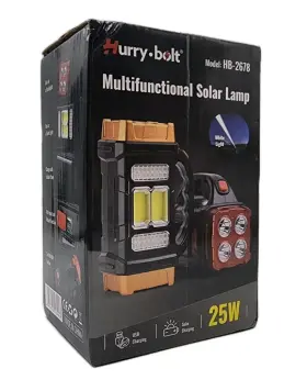 Hb-2678 Hurry Bolt Solar/usb Rechargeable Powerful Hand Lamp Work Light