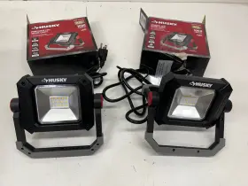 1008045863 Husky Lot Of 2 1000 Lumens Led Portable Work Light Corded