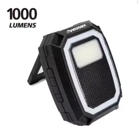 Husky 711181158267 1000 Lumen Rechargeable Color Changing Utility Light With Bluetooth Speaker Husky 711181158267 1000 Lumen Rechargeable Color Changing Utility Light With Bluetooth Speaker
