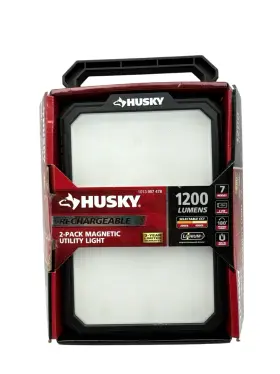 1013 Husky 820909916697 Rechargeable Led Work Light 1200 Lumens 7 Modes 2 Pack 957 478 New