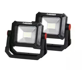 El2206-10w7 Husky 2pk 1500 Lumens Usb C Rechargeable Li-ion Led Work Light Magnetic Base New