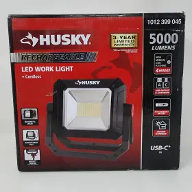 El2206-50w7 Husky Rechargeable Led Work Light 5000 Lumens Usb-a And Usb-c Output Charging