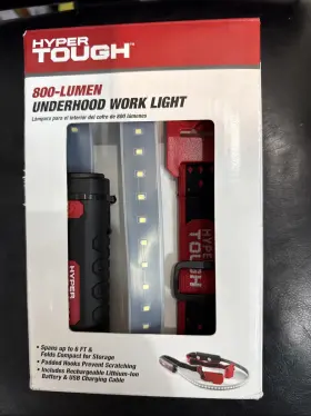 3-modes Hyper Tough 194346021116 800-lumen Rechargeable Led Underhood Work Light Compact