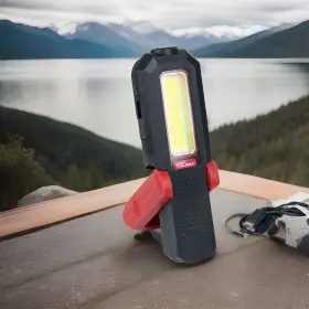 Hyper Tough 194346027927 350-lumen Rechargeable Led Work Light Magnet Pivoting Flashlight Usb